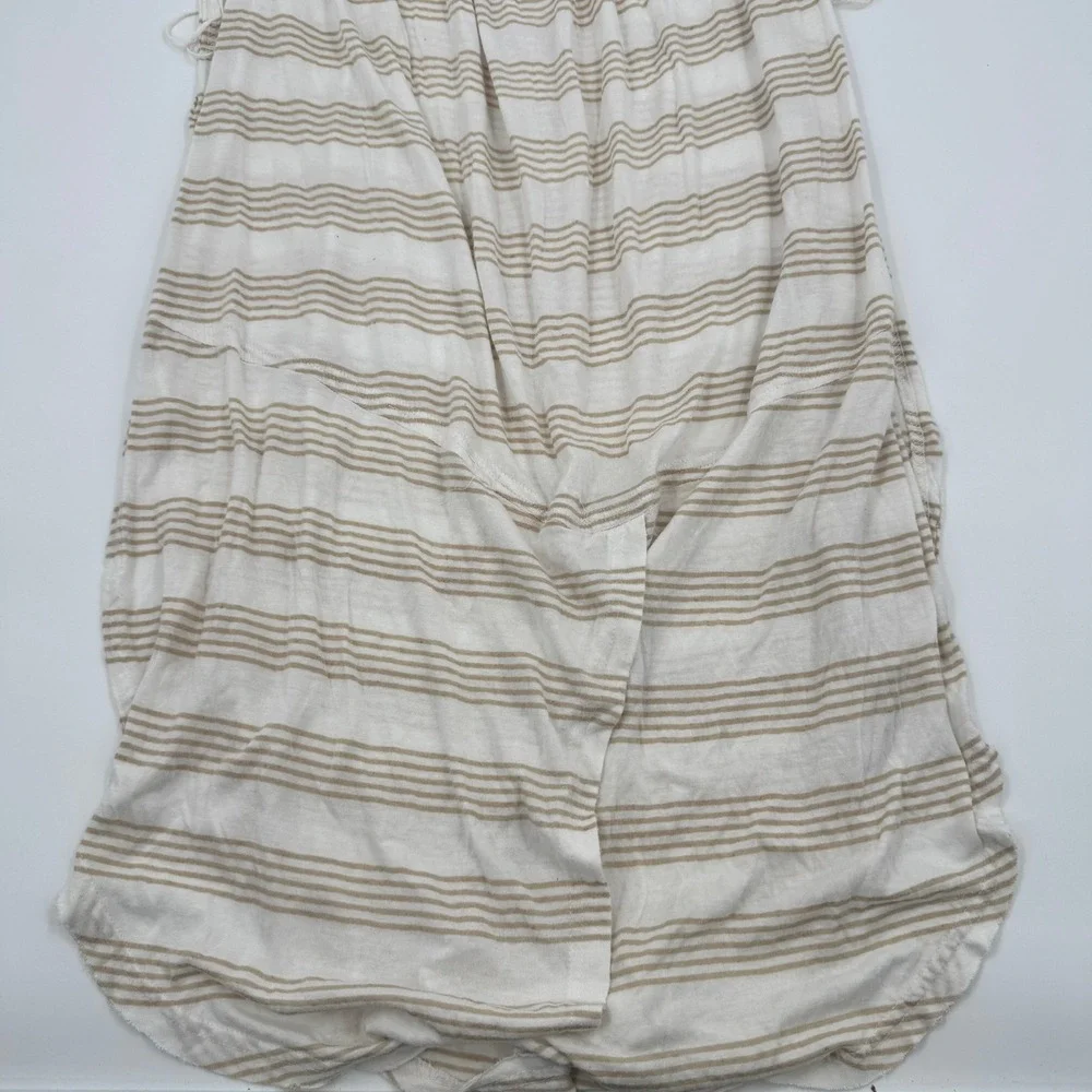 Free People Pink Embroidered Tassel Keyhole Striped Boho Tunic Top Mens M‎